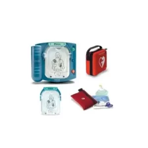 Philips HeartStart OnSite AED device with user-friendly design for emergency cardiac care.