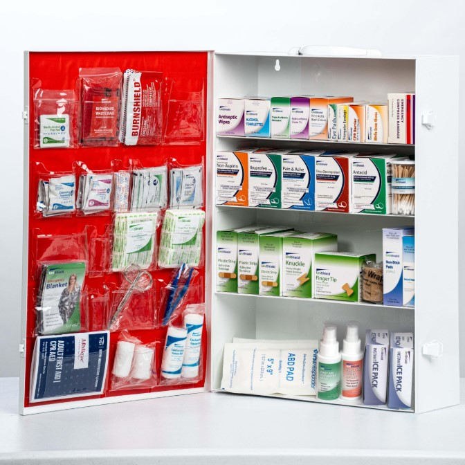 4 shelf Wall Mounted First Aid Cabinet