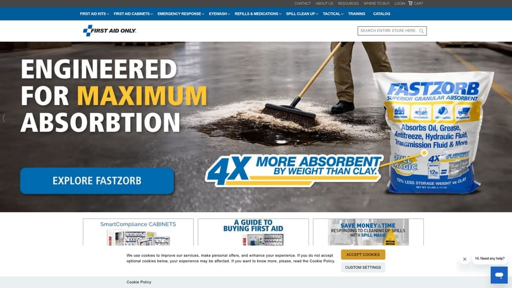 Screenshot of First Aid Only (Acme United) website