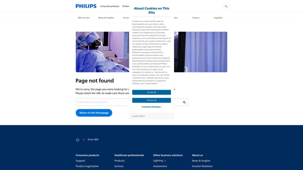 Screenshot of Philips HeartStart AED Management website
