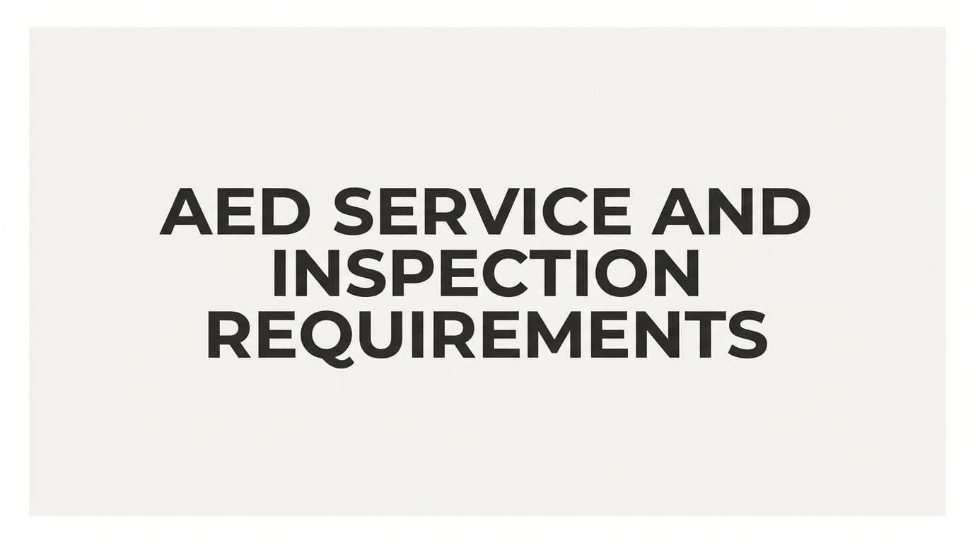 AED Service and Inspection Requirements: What Every Business Owner Needs to Know