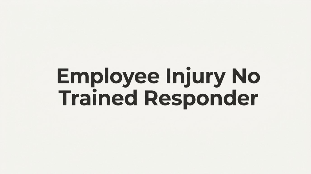 Employee Injury, No Trained Responder: What Employers Risk and How to Fix It