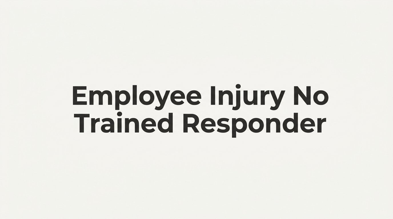 Employee Injury, No Trained Responder: What Employers Risk and How to Fix It