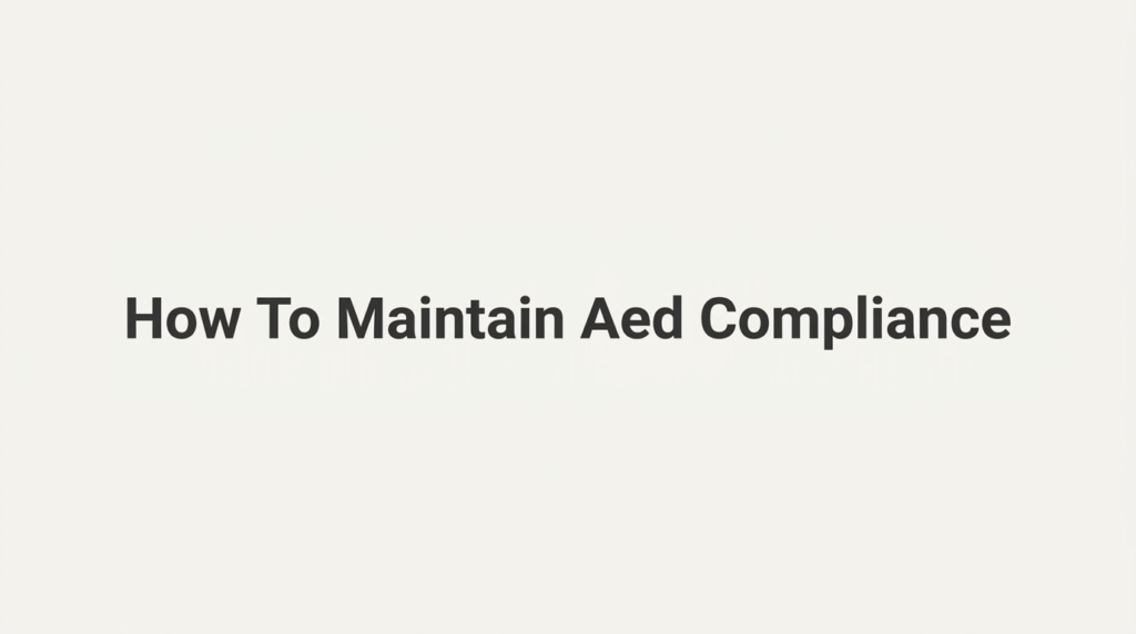 How to Maintain AED Compliance: A Step-by-Step Guide for Small Businesses