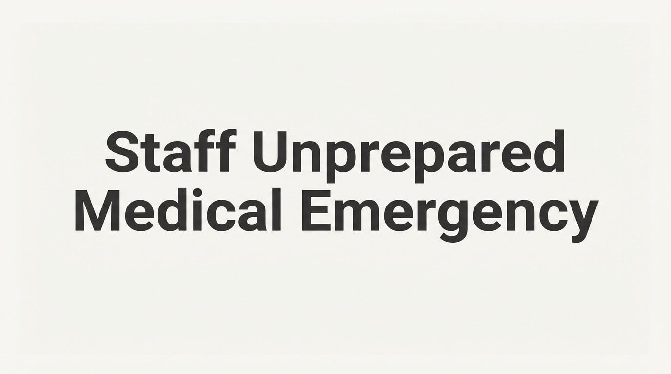 What to Do When Your Staff Is Unprepared for a Medical Emergency