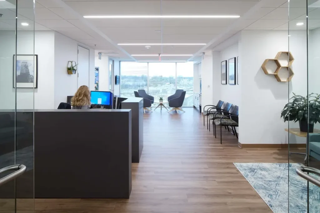 CPR classes in Fairfax VA: lobby of the Mason Enterprise Center, 10300 Eaton Place